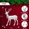 Ornativity Peppermint Glitter Christmas Reindeer – Holiday Party White Deer Figurine Statues with Red and White Antlers and Scarf Dinner Tabletop Decorations Centerpiece - Pack of 2